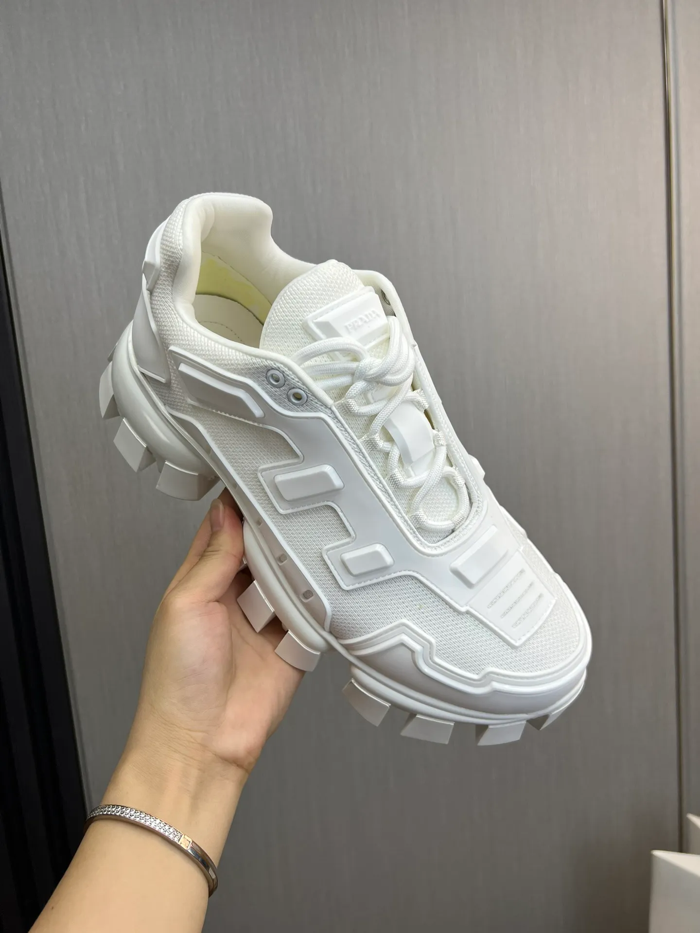 Men's shoes 💰620💰 [PRADA] Hot-selling thick-soled shoes 🔥 Available all year round ✔️Official website synchronization Original fly-knit film fabric + cowhide lining, 1⃣️:1⃣️reproduction, original sole, 38-45 (45 made to order, non-refundable)